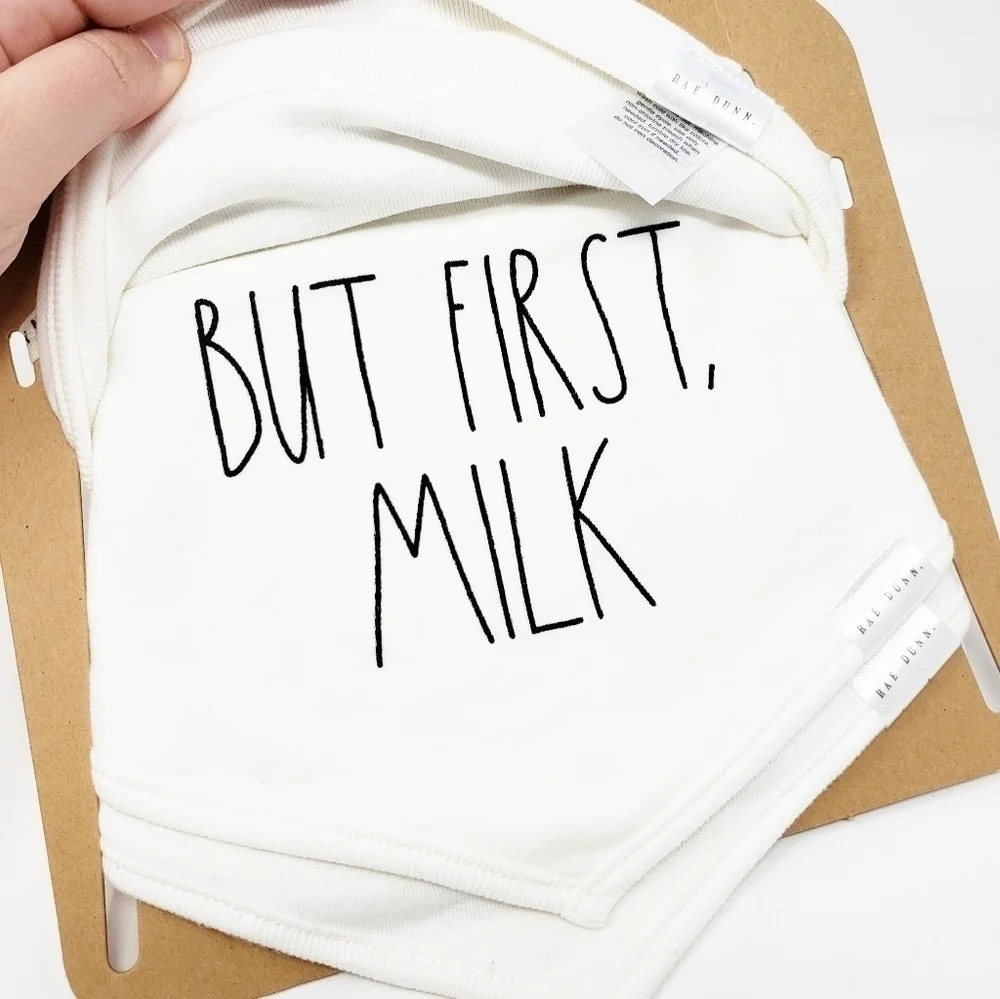 RAE DUNN Hangry bib set bandana style